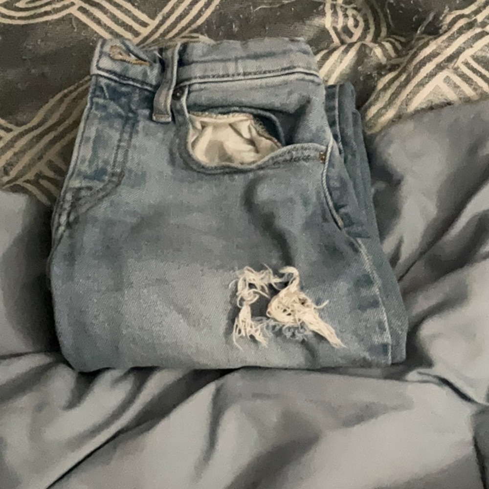 Light wash denim jeans